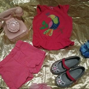 Pack of 3 short shirt and shoes